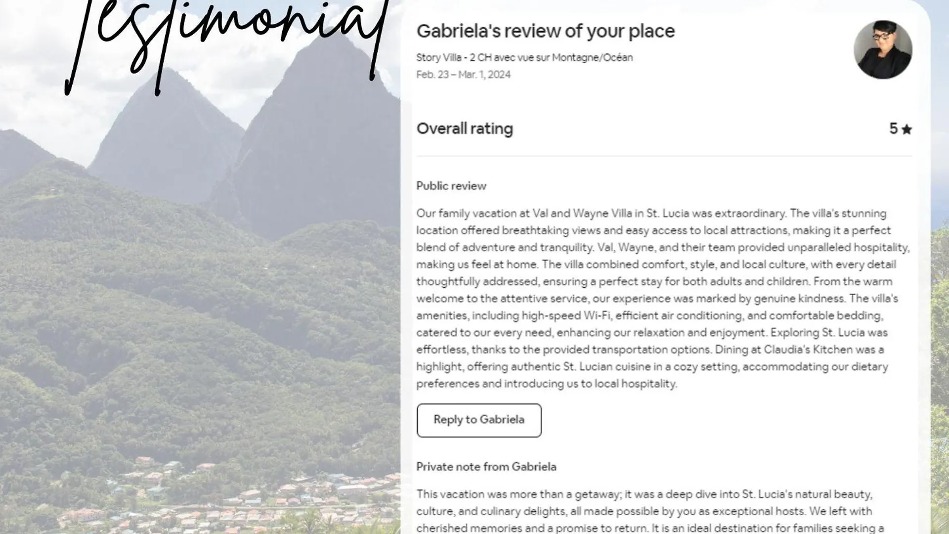 Story Villa 2 Bedrooms With Mountain & Ocean View Canaries Saint Lucia
